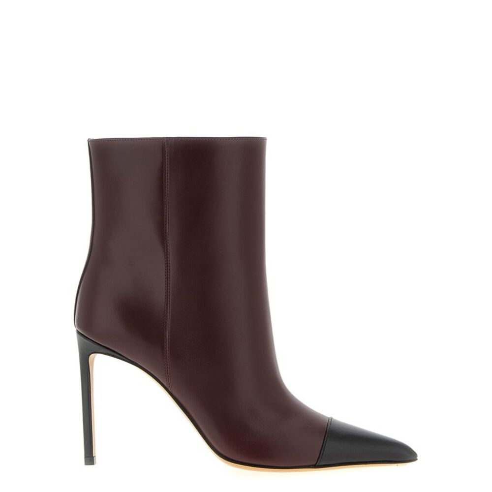 Francesco Russo Bordeaux Goatskin Ankle Women's Boots
